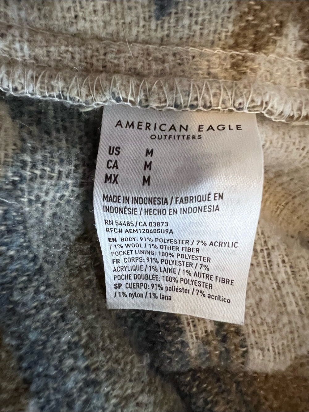 American Eagle Super Soft Printed Shacket Oversized Fit Aztec Jacket Men’s M - Picture 7 of 8